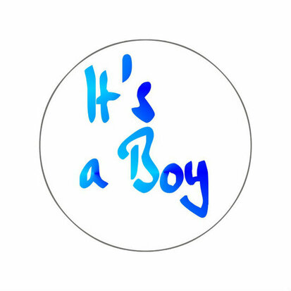 Ronde stickers it's a boy 10 stuks