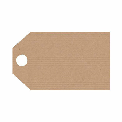 Kraft label 5 x 9 cm 10 stuks