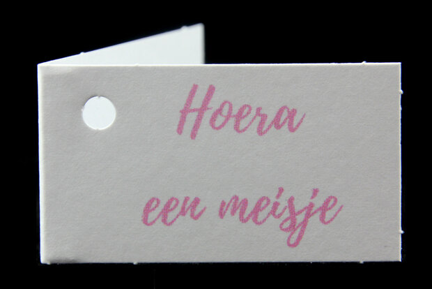 Kaartjes voor geboortebedankjes hoera een meisje